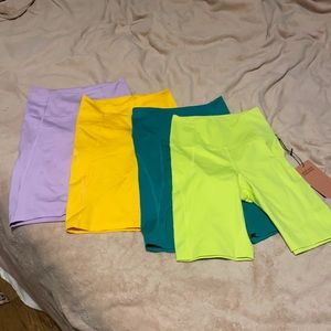 4 pairs of biker shorts